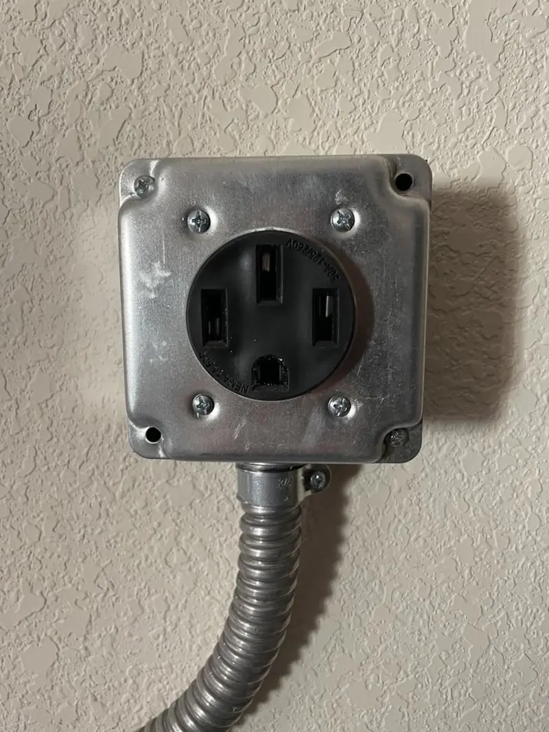 NEMA 14-50 outlet installed for Smart Home Electrical in Lake Sarasota